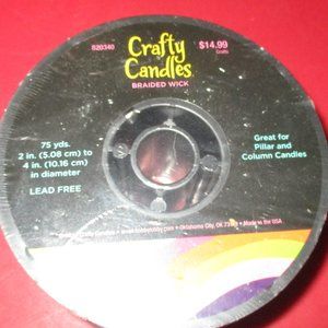CRAFTY CANDLES Braided Wick 75 yards Great For Pillar & Column Candles NEW